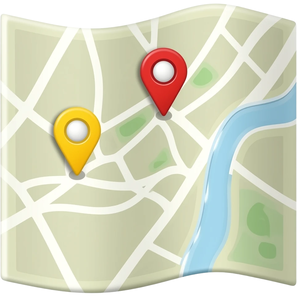 guidebook, paper map, marks, flags emoji