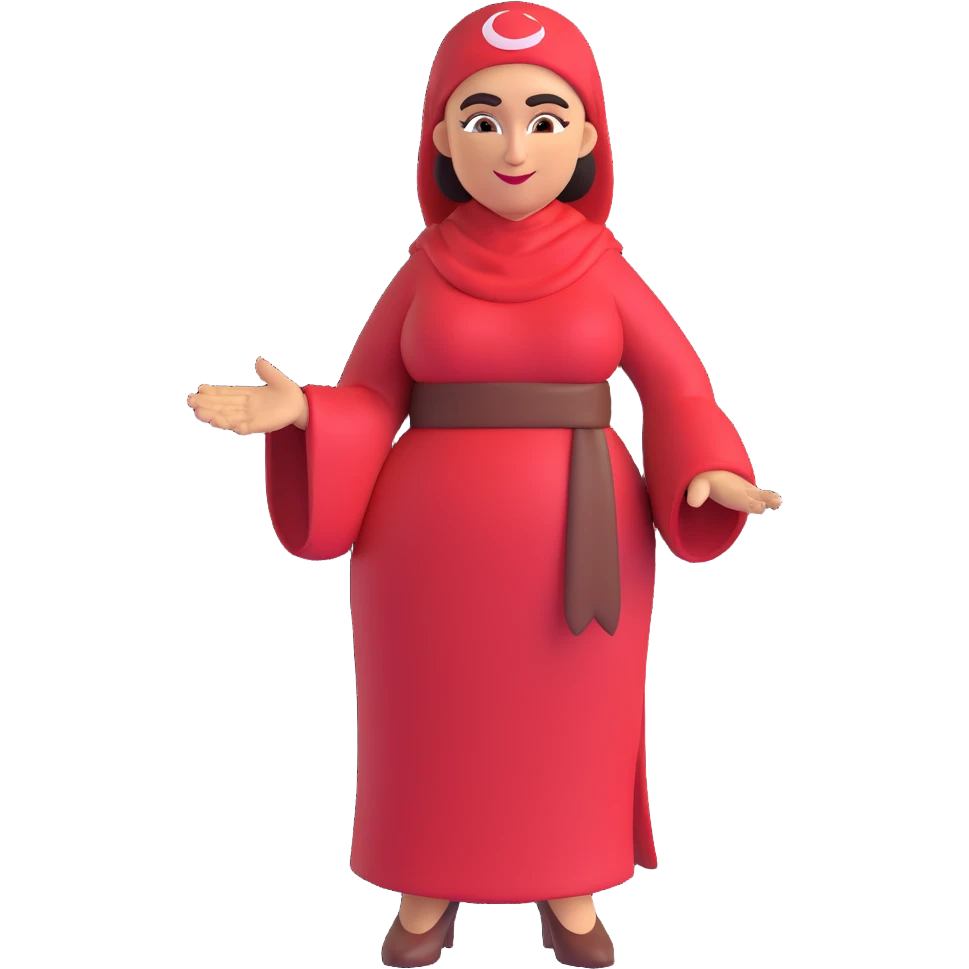 fun, sassy Turkish aunt (teyze) saying 'slay' emoji