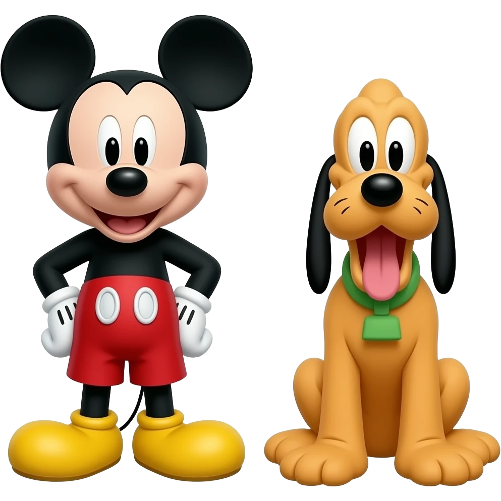 Mickey Mouse Full-Body and Pluto Disney Full-body emoji