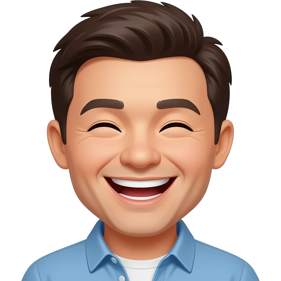 Funny laugh emoji