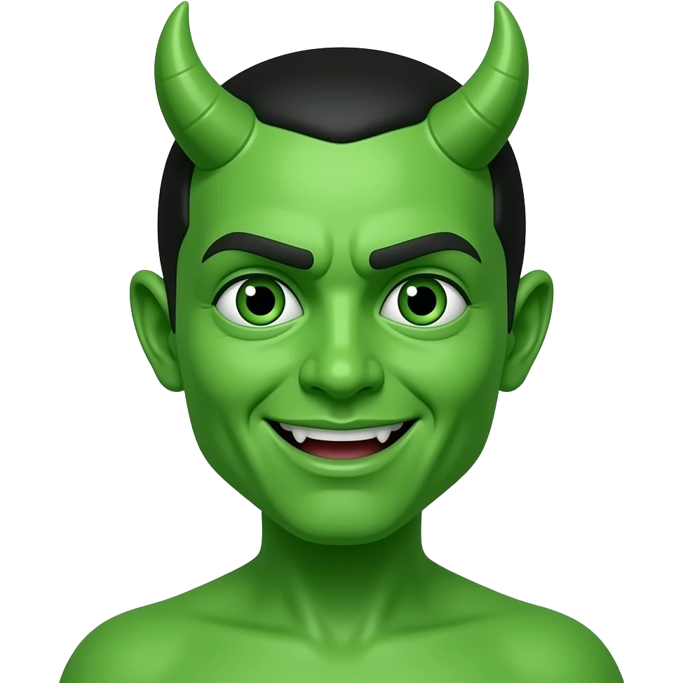 green skin devil emoji