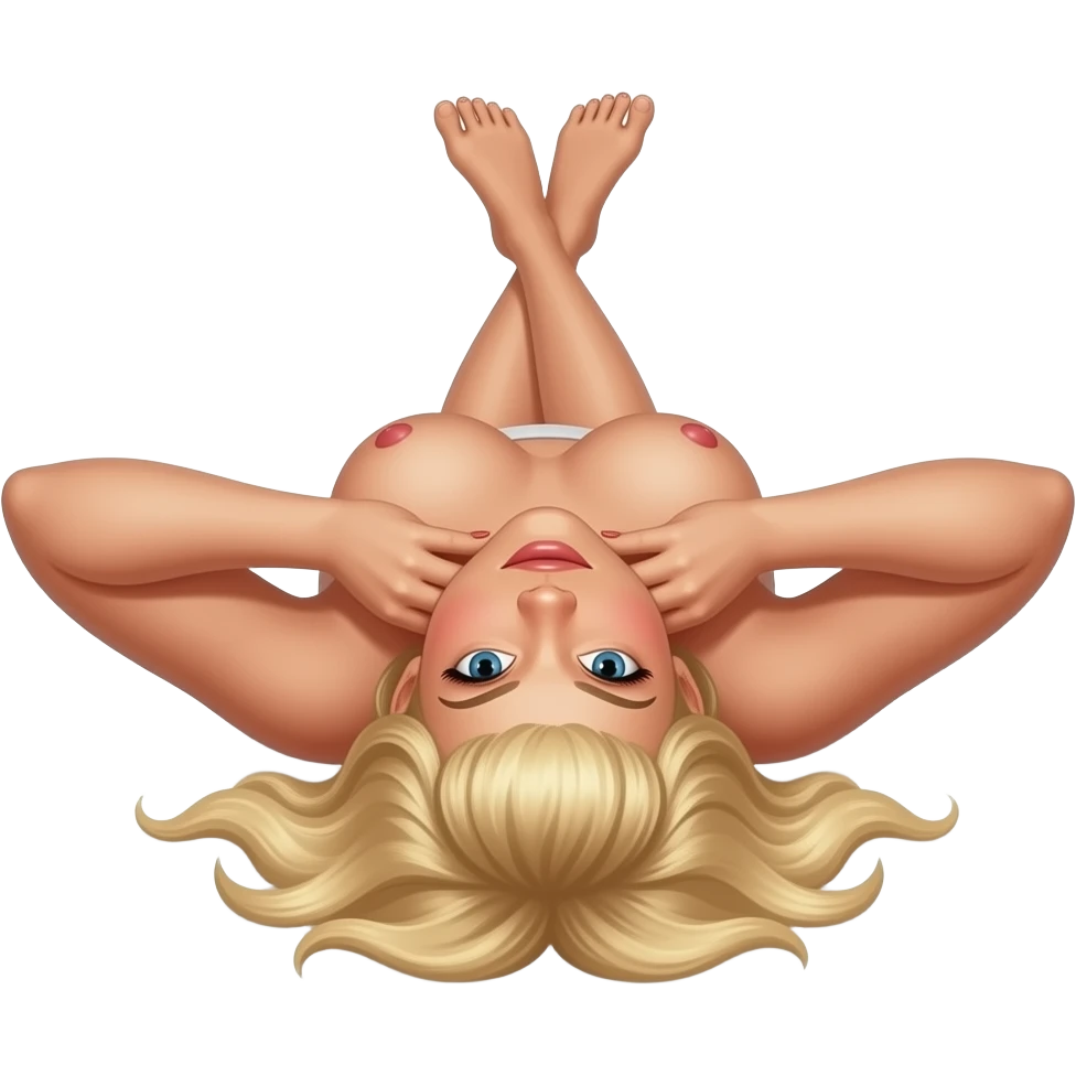 Take her and mske her nude-woman-with-blonde-hair-lying-on-her-back-in-sauna,-legs-spread-open,-one-leg-pr opped-up,-landing-strip on her pussy, in focus of picture,-front-view,-maximum sexy-exposure emoji