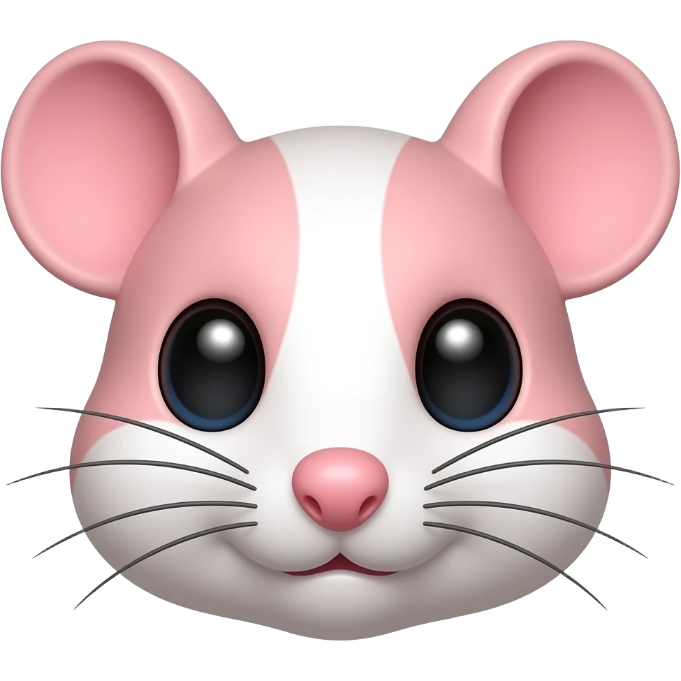 Baby pink baby-Rat-Mouse face emoji