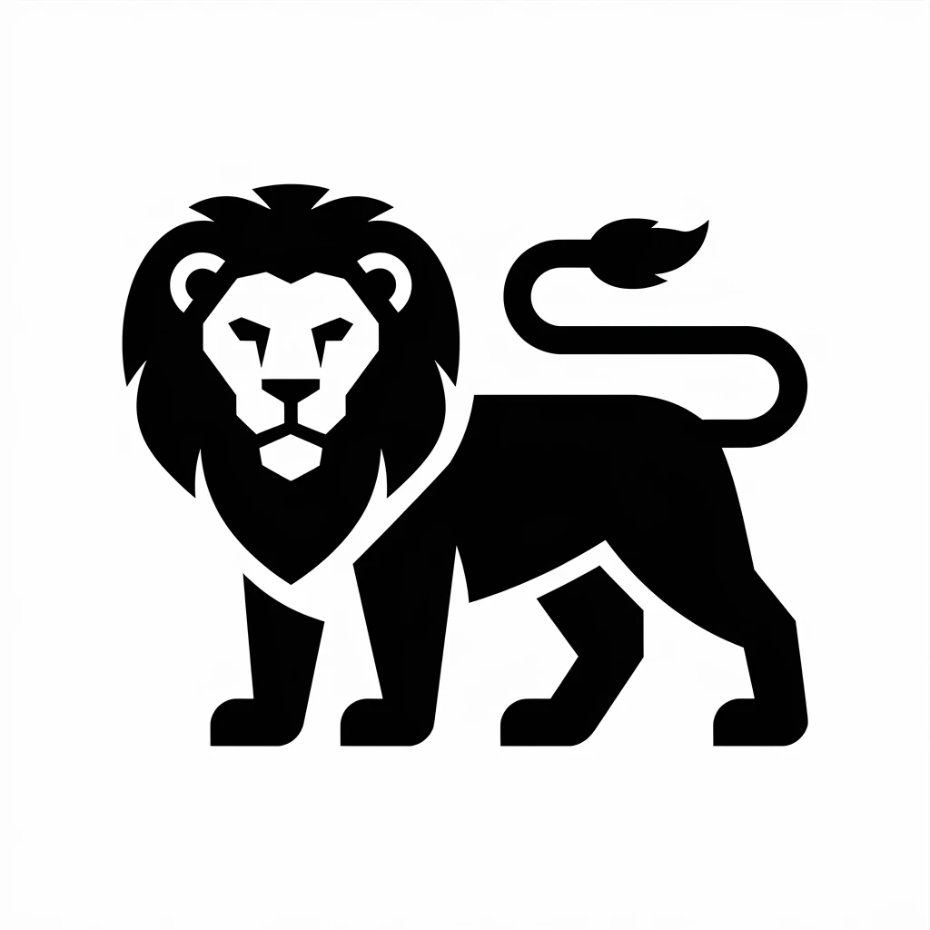 Lion icon black silhouette emoji