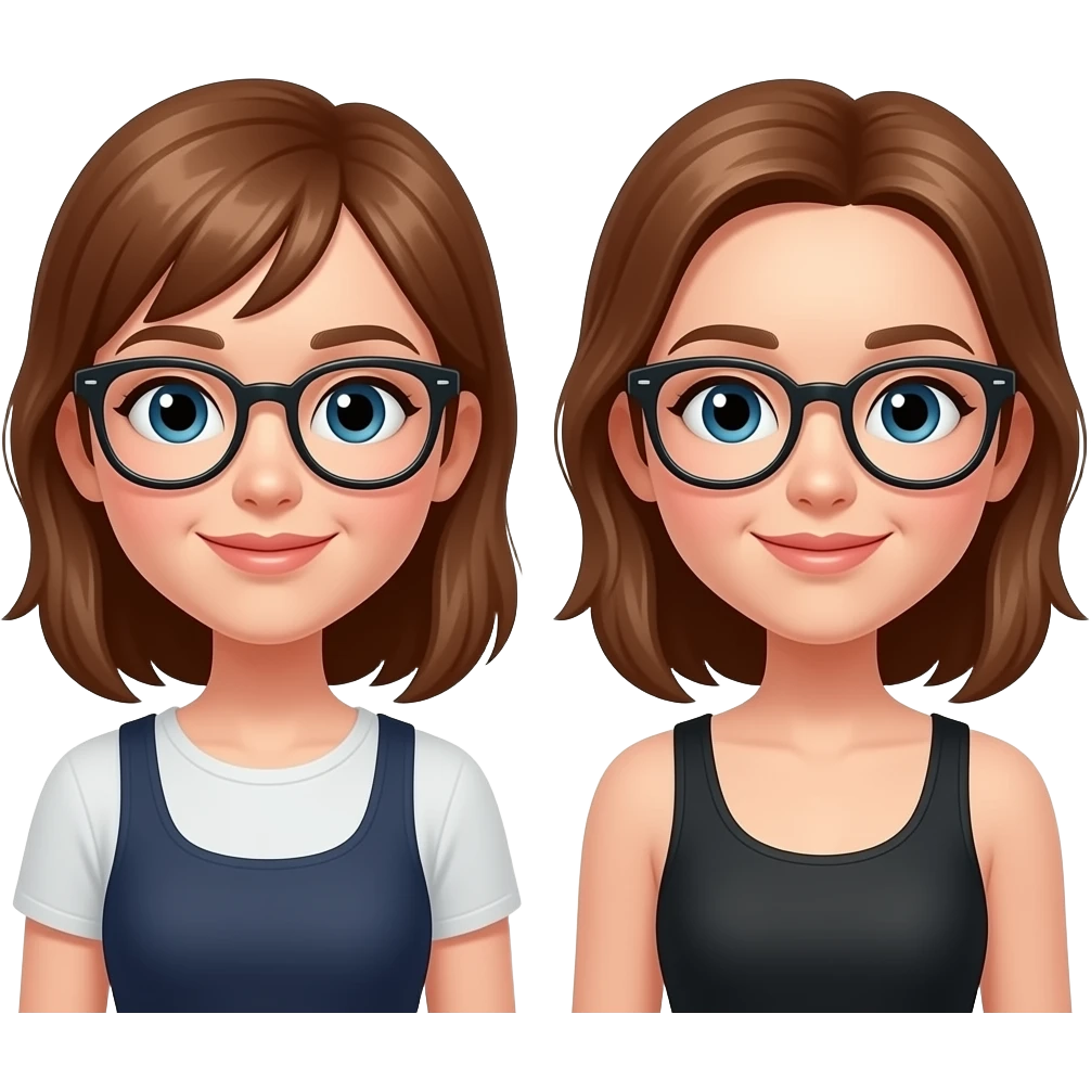Glasses girls emoji