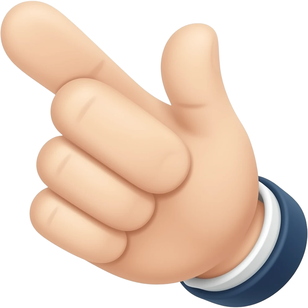 holding up 3 fingers: pointer finger, middle finger, and ring finger only emoji