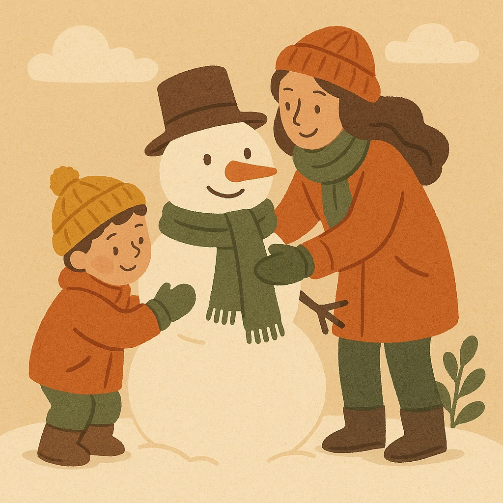 people making a snowman emoji