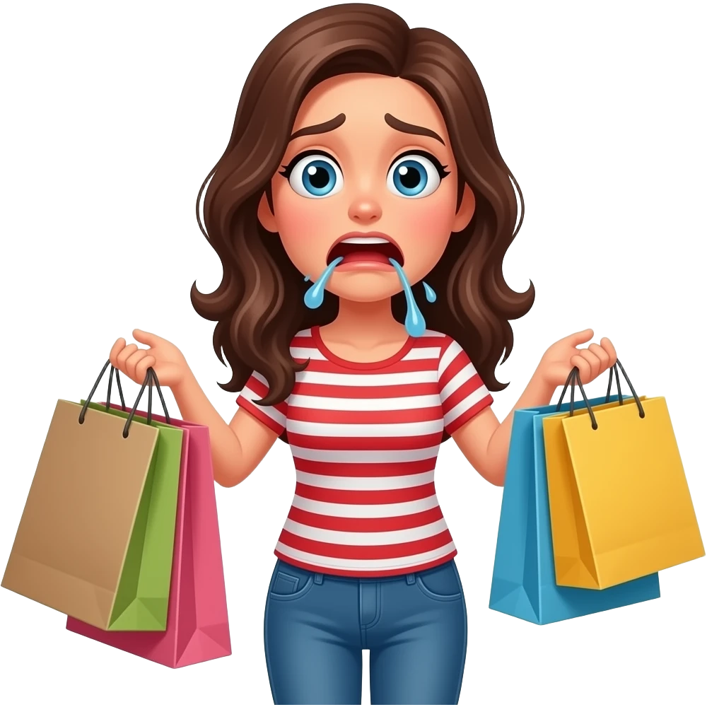 Nightmare clothes shopping woman emoji
