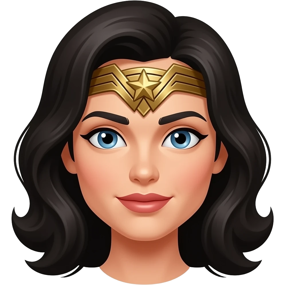 Wonder Woman face emoji