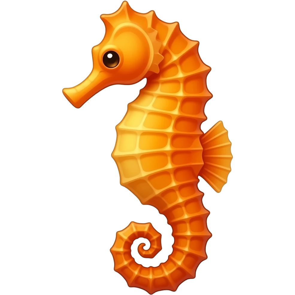 Orange seahorse emoji