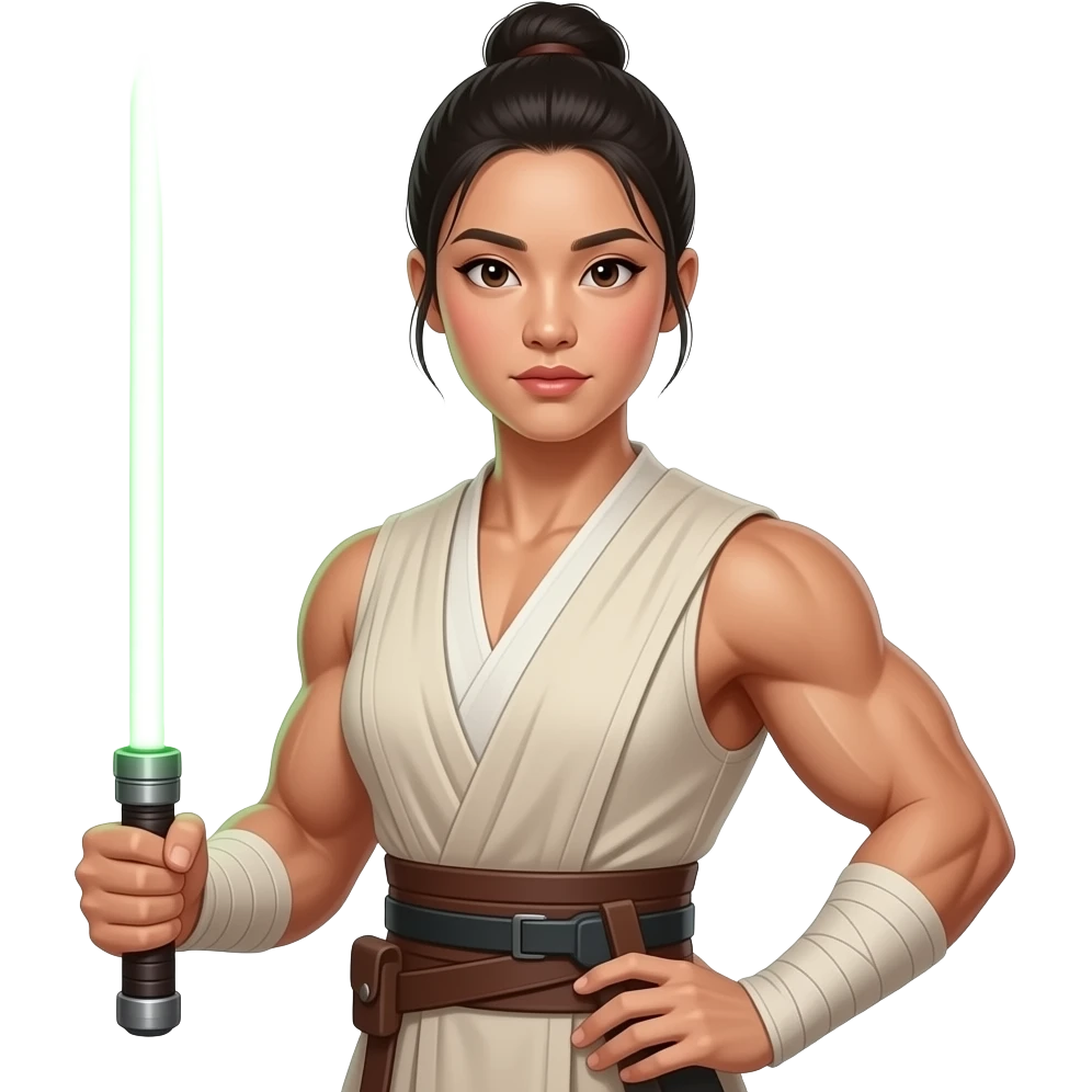 Padawan Chinese girl body builder emoji