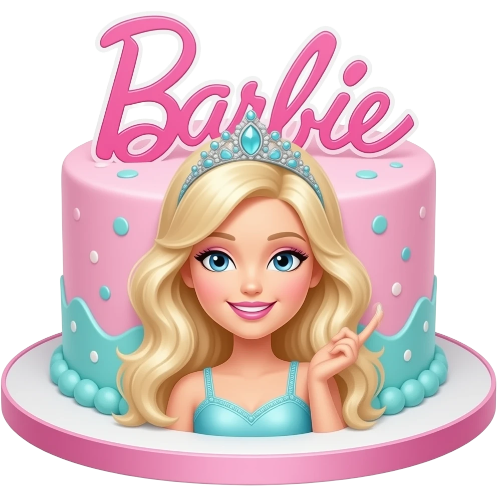 Display cake showcase inspired by barbie colour pallete emoji
