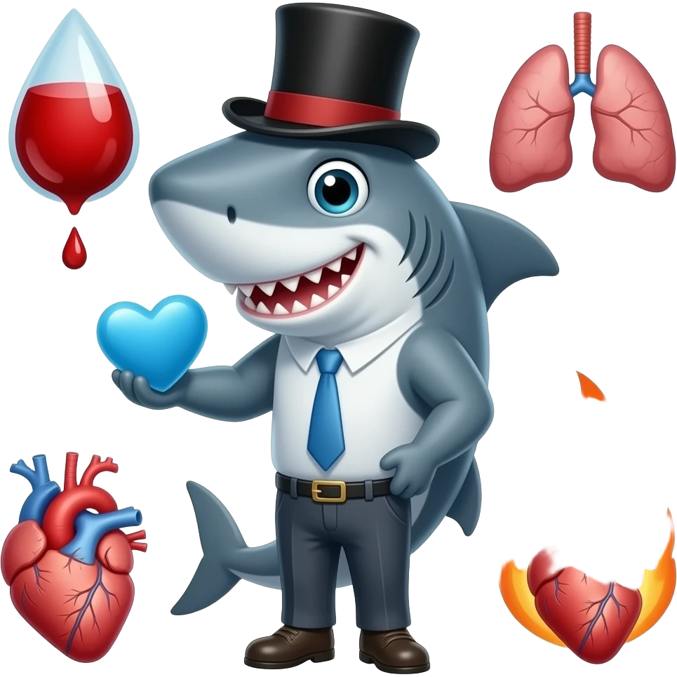 🦈🎩🩵🩸🫀🫁❤️‍🔥 спокойно emoji