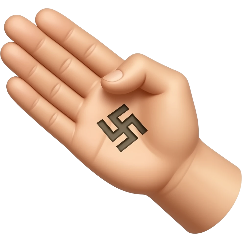 create sieg heil hole salute hand emoji