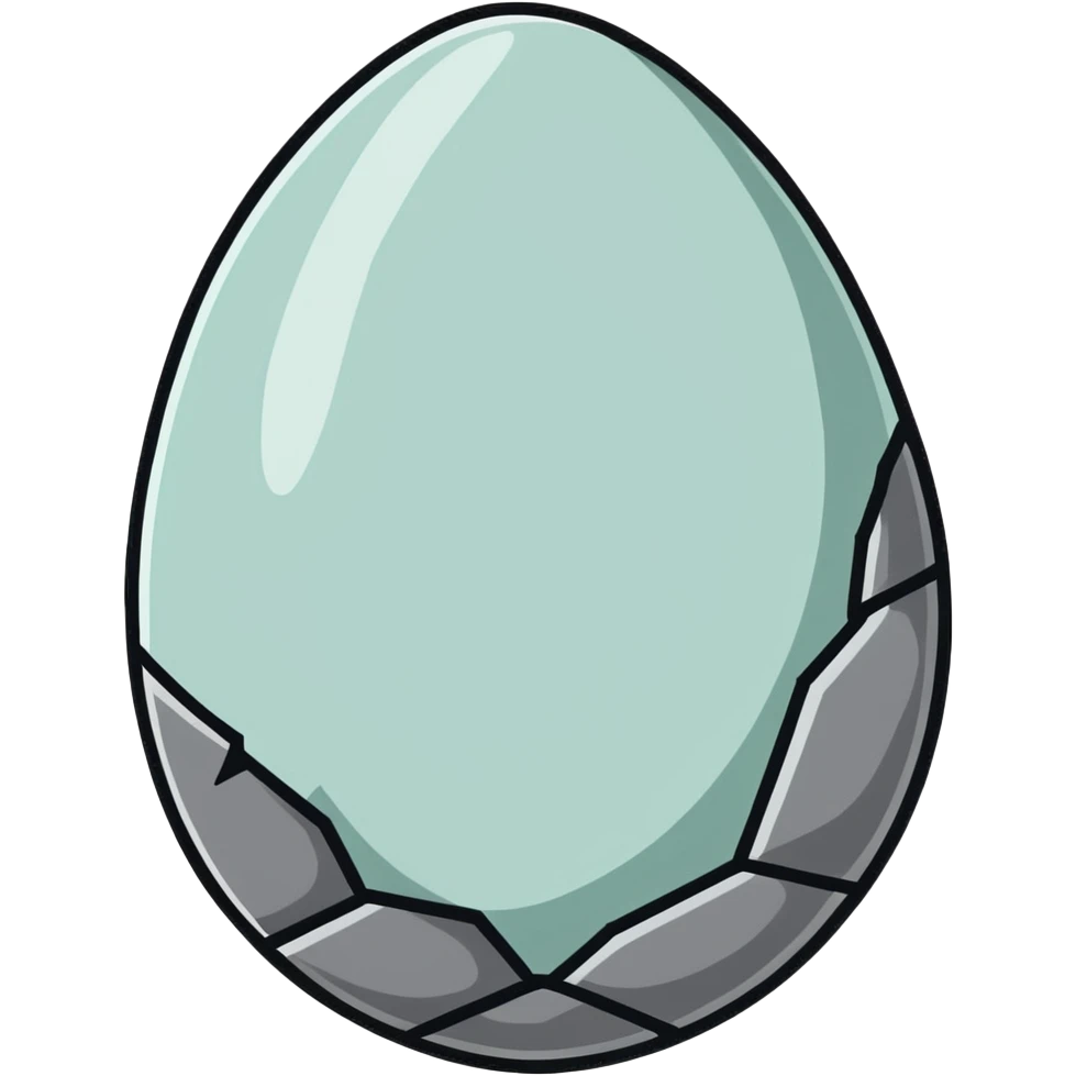 grey stone dragon egg with a crack emoji