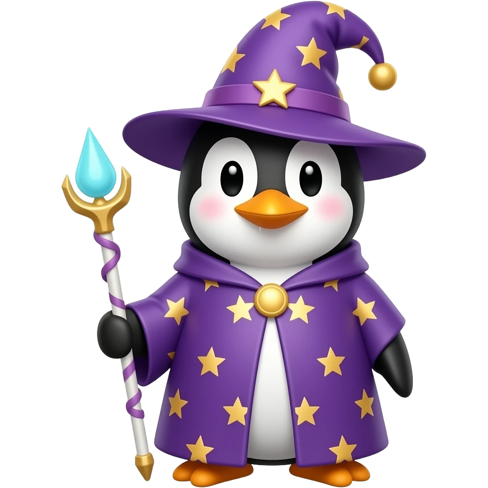 Penguin Wizard emoji