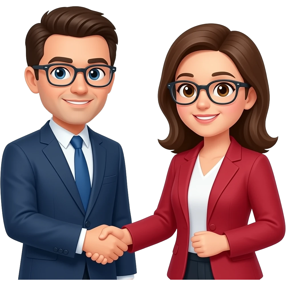 Hombre y mujer conociendose emoji