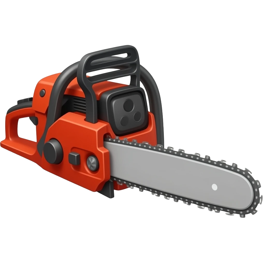 Red chainsaw emoji