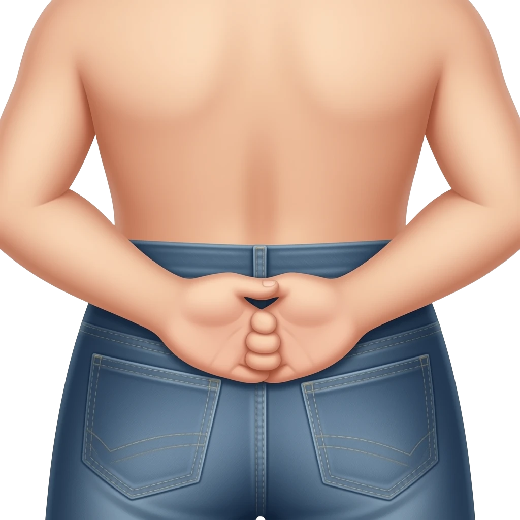 Kid boy opens deeply ass and looking to butt hole emoji