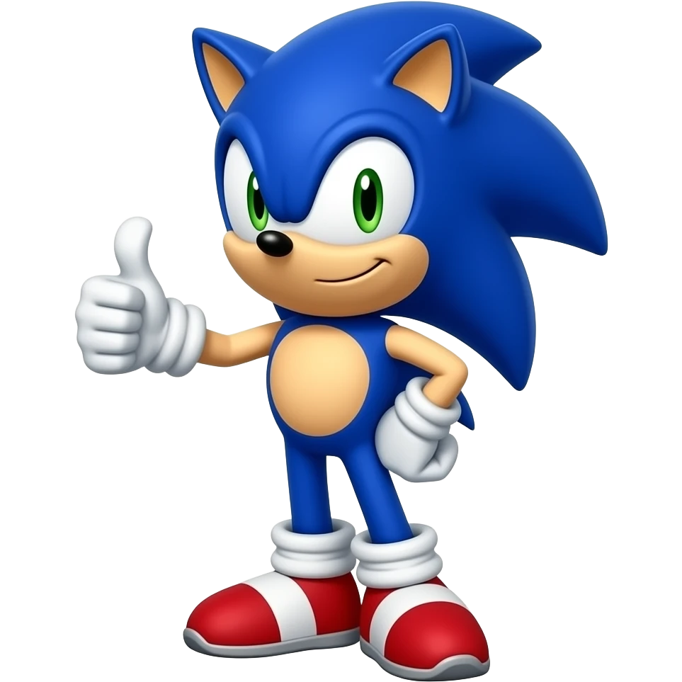 Sonic the hedgehog thumbs up emoji