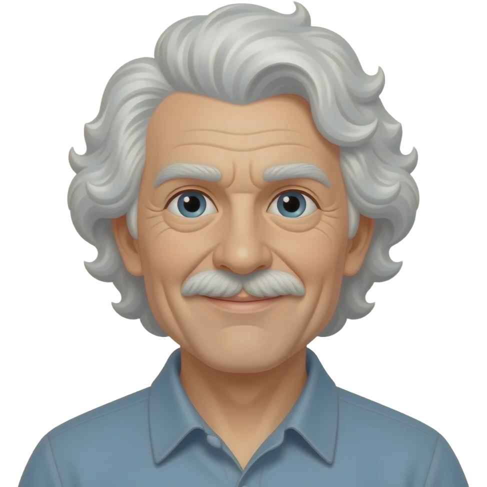 grandpa with curly white hair emoji