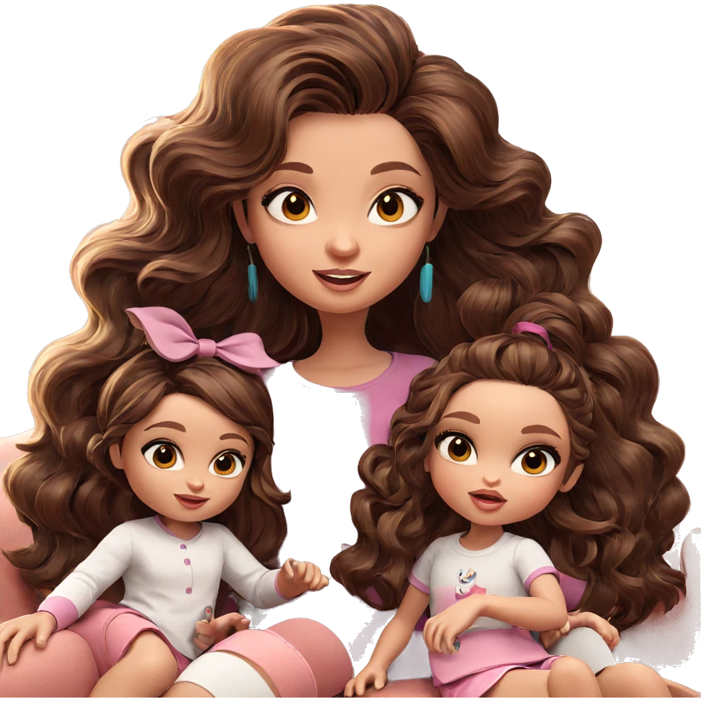 girl with brown hair indoors emoji