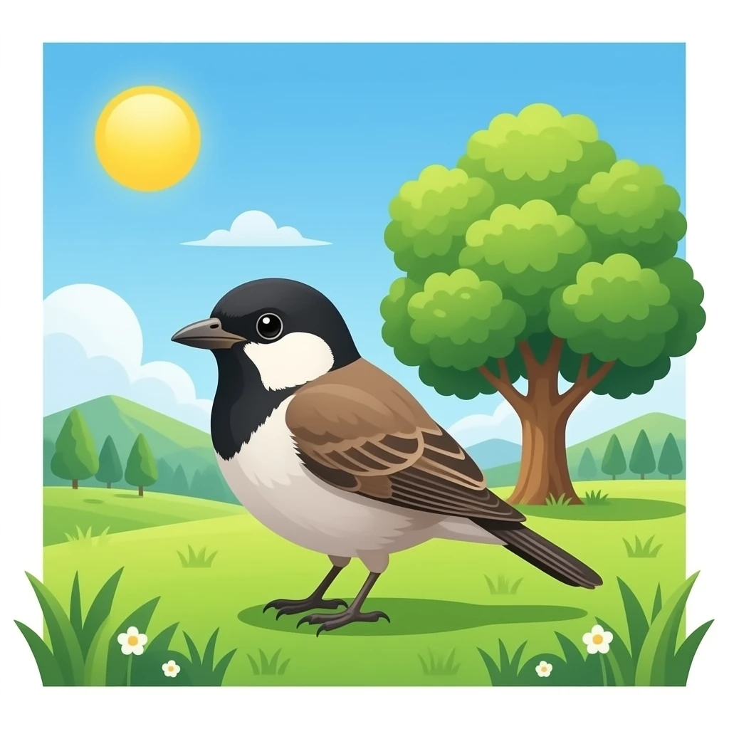 Tree Behind The Bird emoji