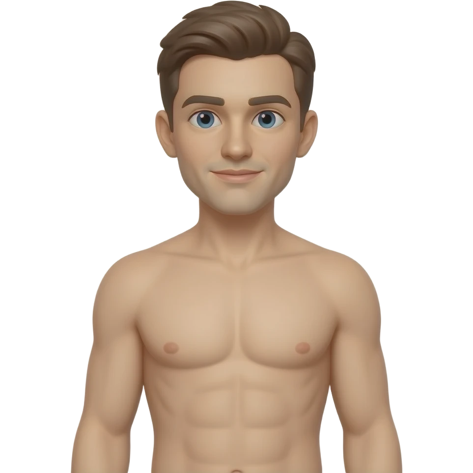 A full body of a naked man emoji