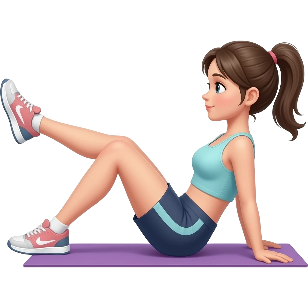 girl doing sit ups emoji
