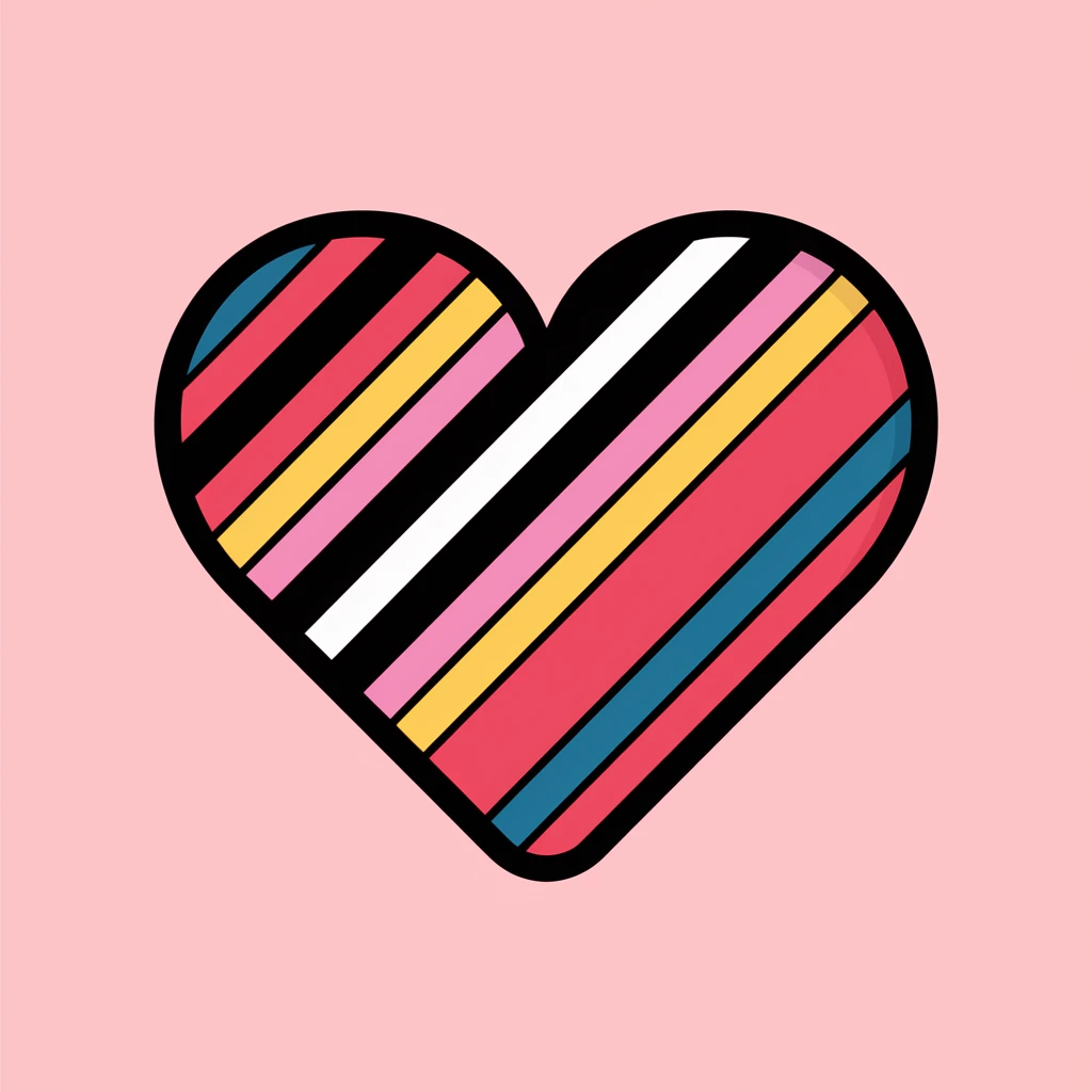 heart with a striped pattern emoji