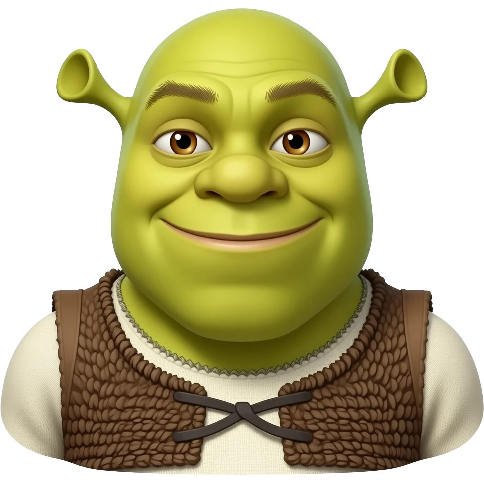shrek doing side eye emoji