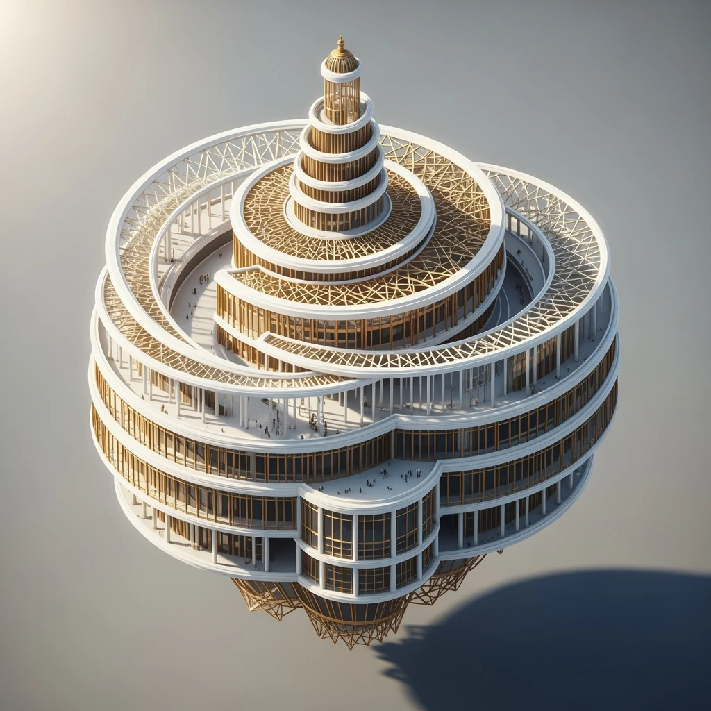 Isometric illustration photorealistic the Library of Birmingham, balanced between stylized and realistic, 3D miniature effect, transparent background. emoji
