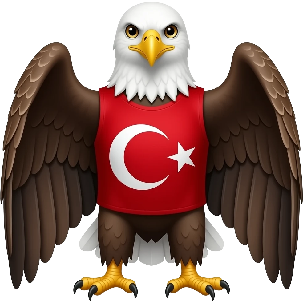 Türk bayraklı Kartal emoji