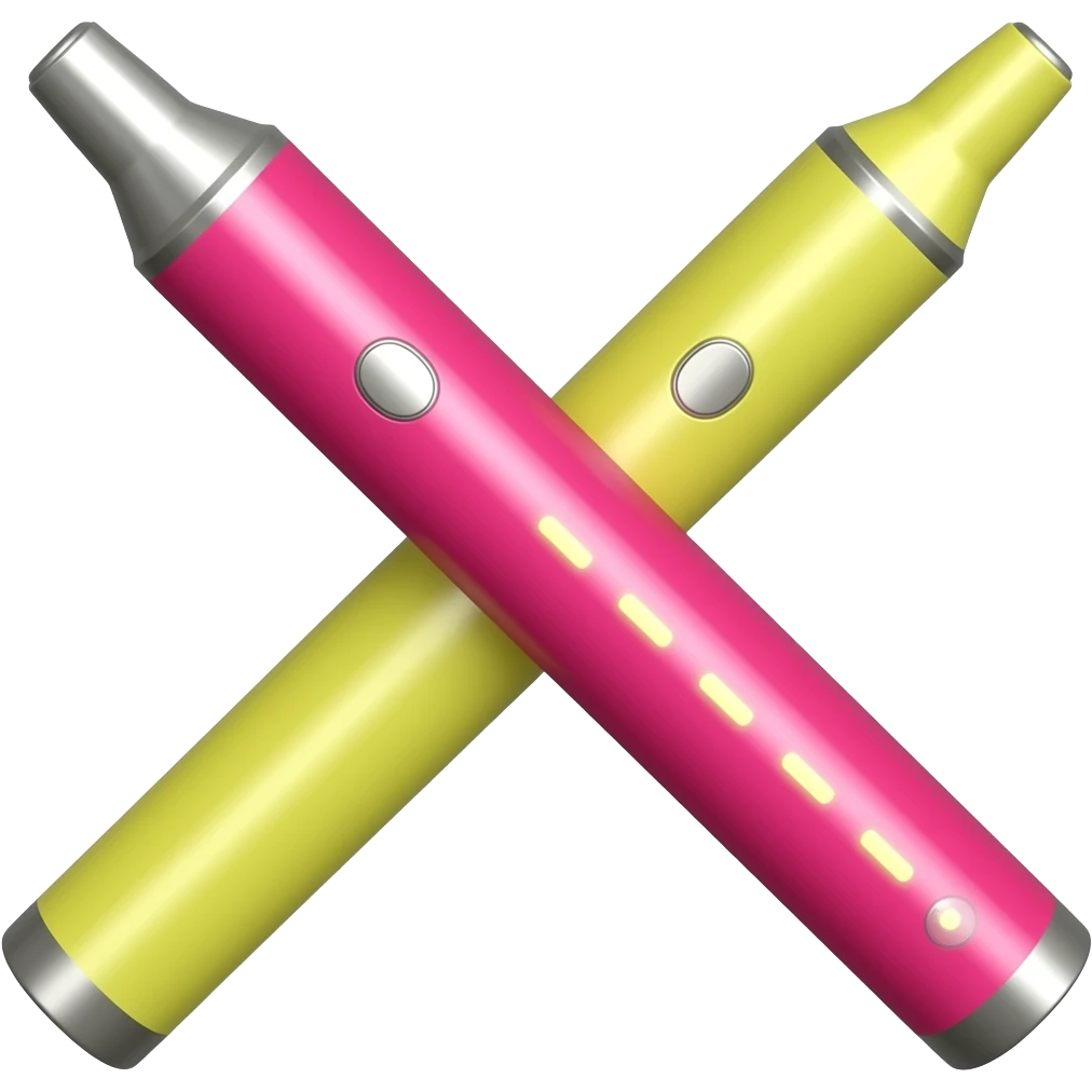 A e Zigarette, vape!!!! pink and yellow emoji