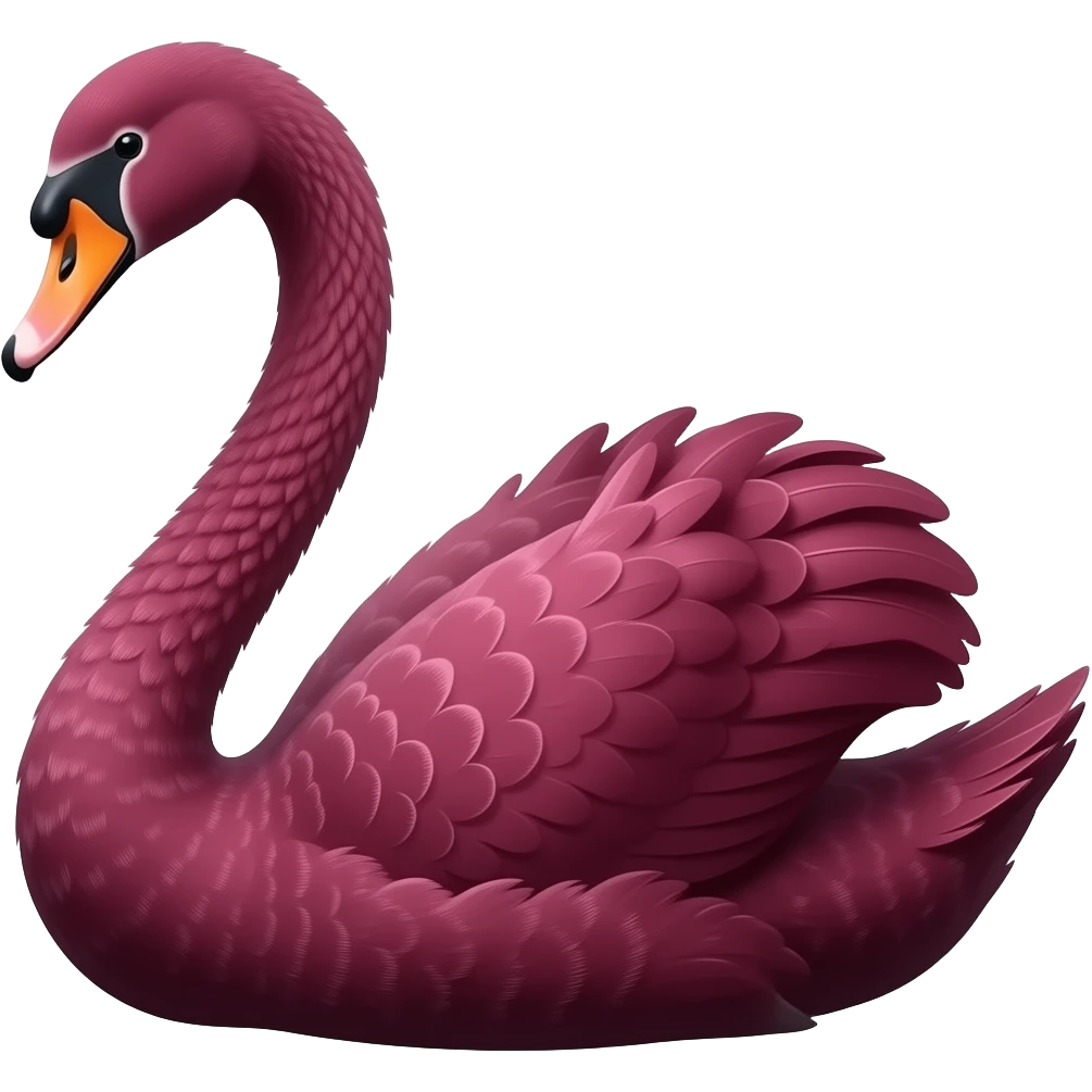 Burgundy Swan emoji