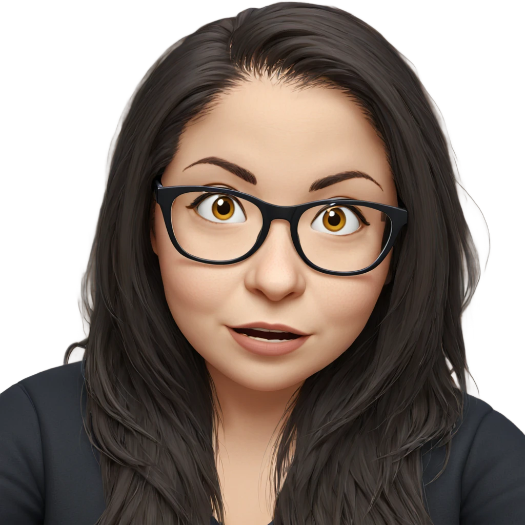 girl with glasses and long hair emoji