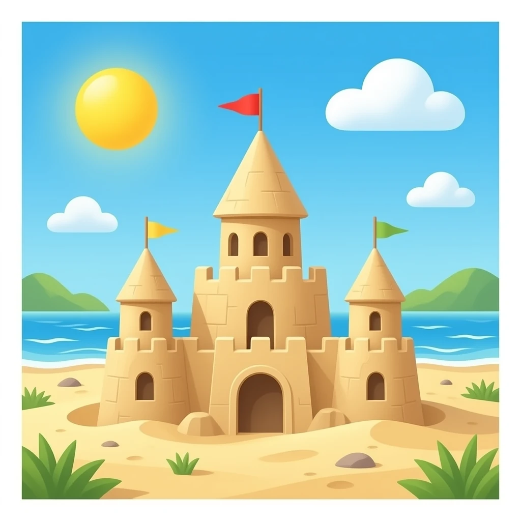 sandcastle emoji