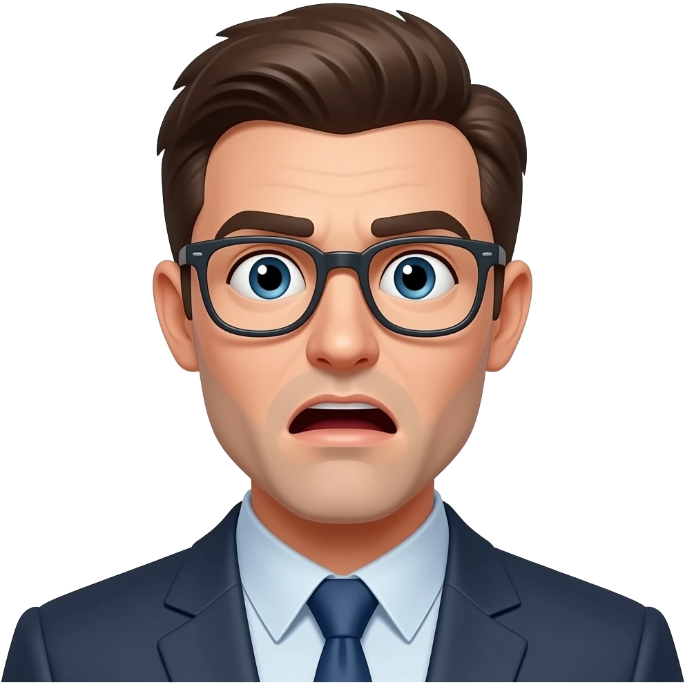 shocked white man with glasses emoji