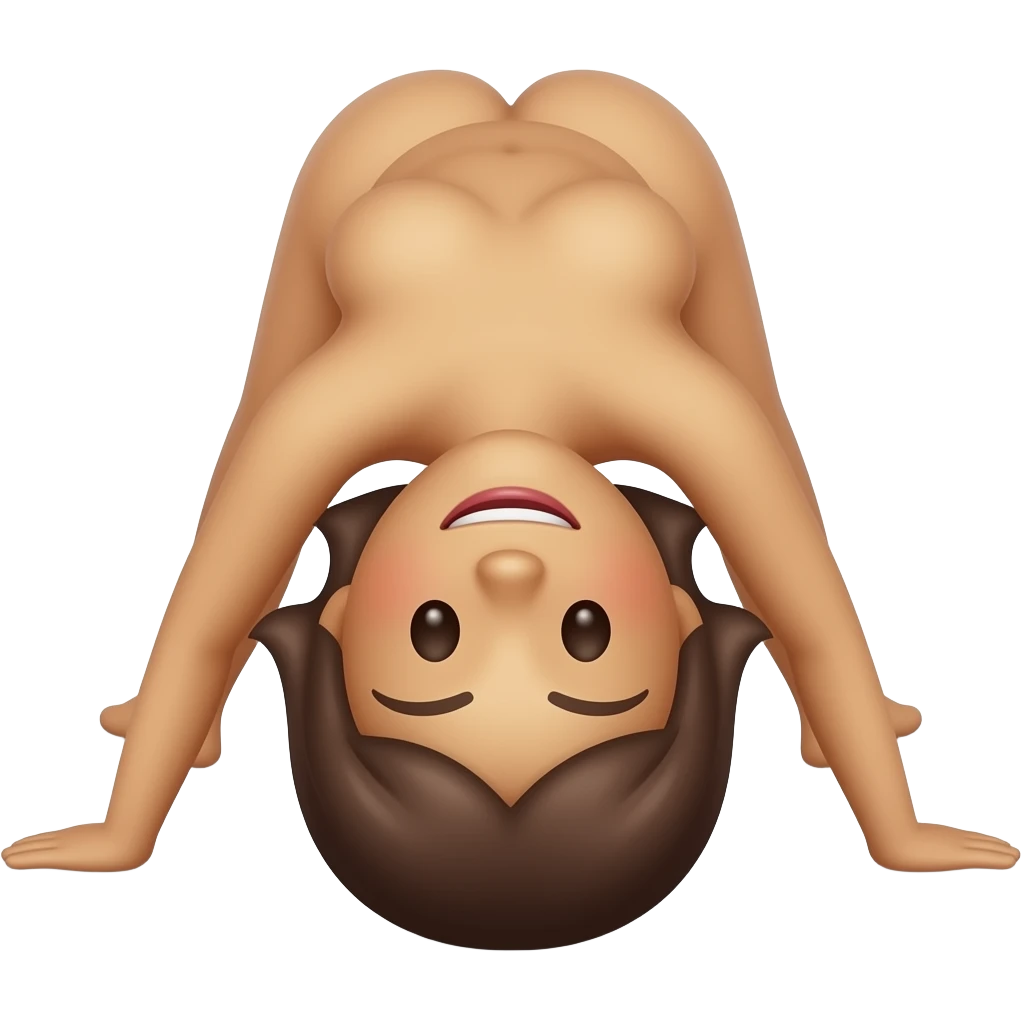 Brown tone emoji brown naked woman with her legs spread face down ass up position emoji