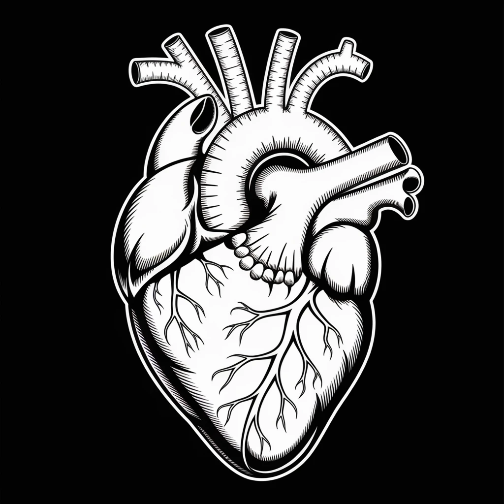 realistic gothic heart with a skull accent emoji