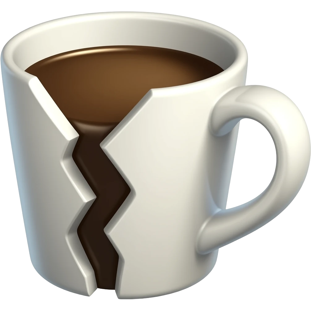 broken coffee cup emoji