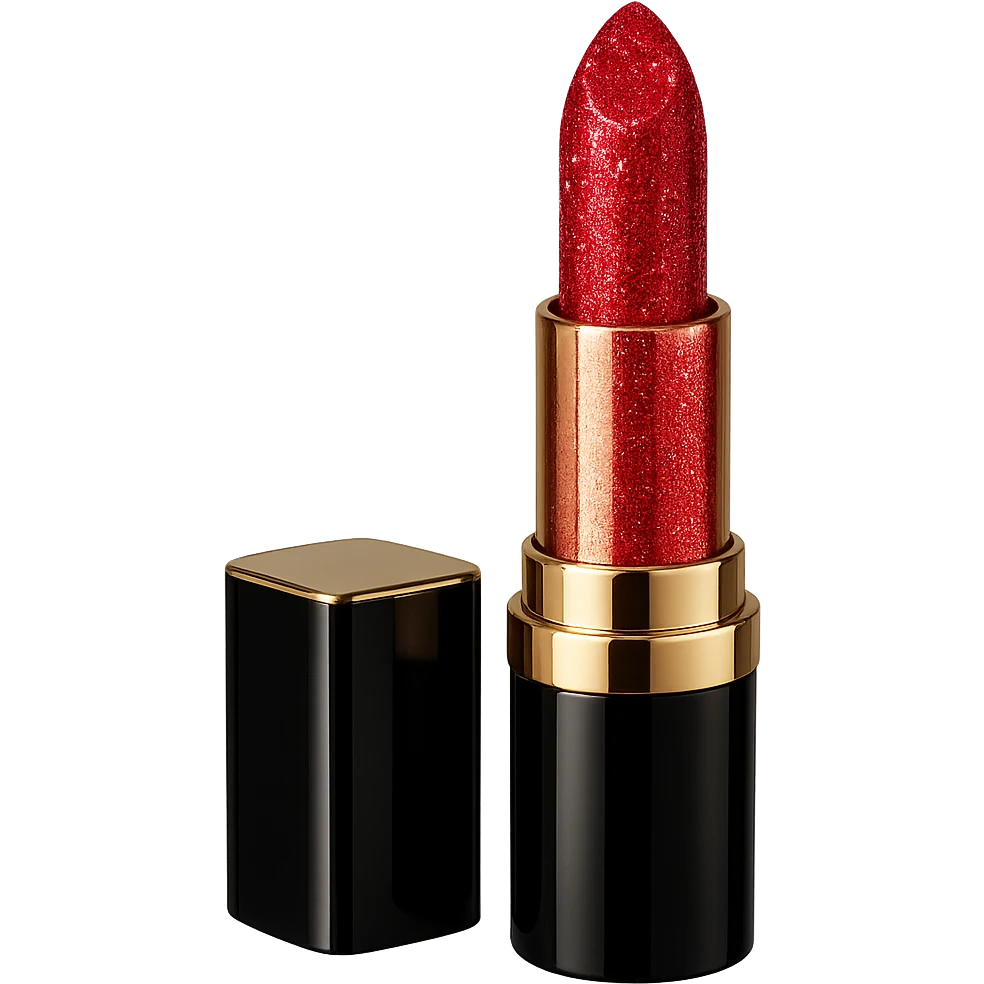 sparkling lipstick, luxurious and bold emoji