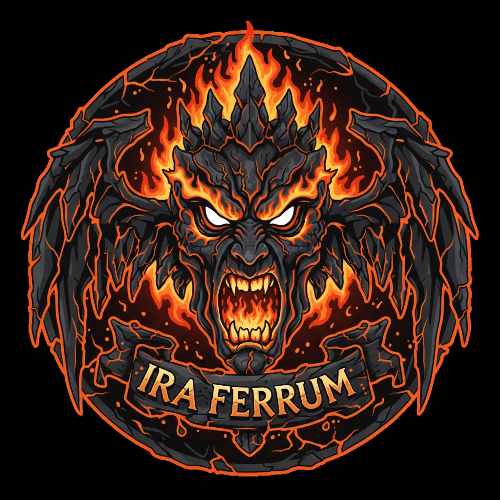 un emblème de la colère du feu et du magma. icone png emoji