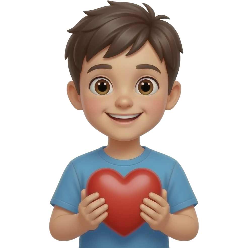 boy happy heart emoji