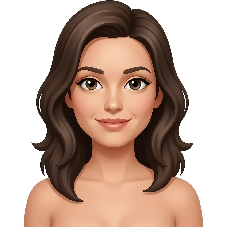 A woman is topless emoji