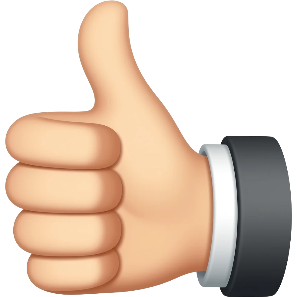 Thumbs Up Emoji – Show support or "nice play!" and 150x 150 emoji