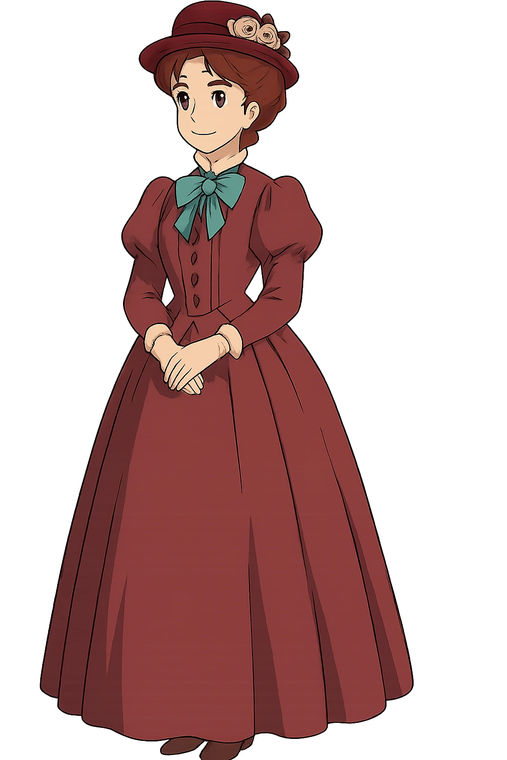 the full body of a stereotypical victorian young  wealthy women emoji