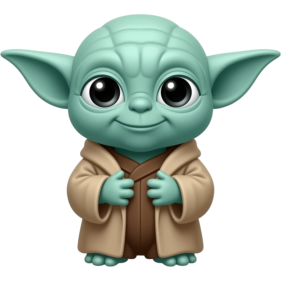 bébé maitre yoda de couleur bleue emoji