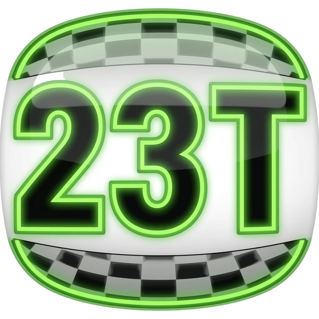 23T in neon green and black for racing numbers emoji