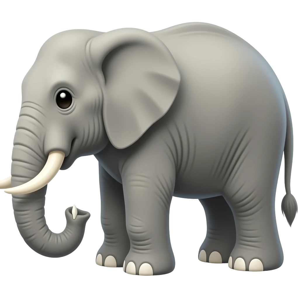 elephant single tooth only tooth no face emoji